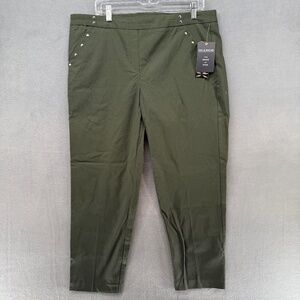 The Ultimate Fit Pants by Zac & Rachel Extra Large XL Rosin Olive Green Stretch